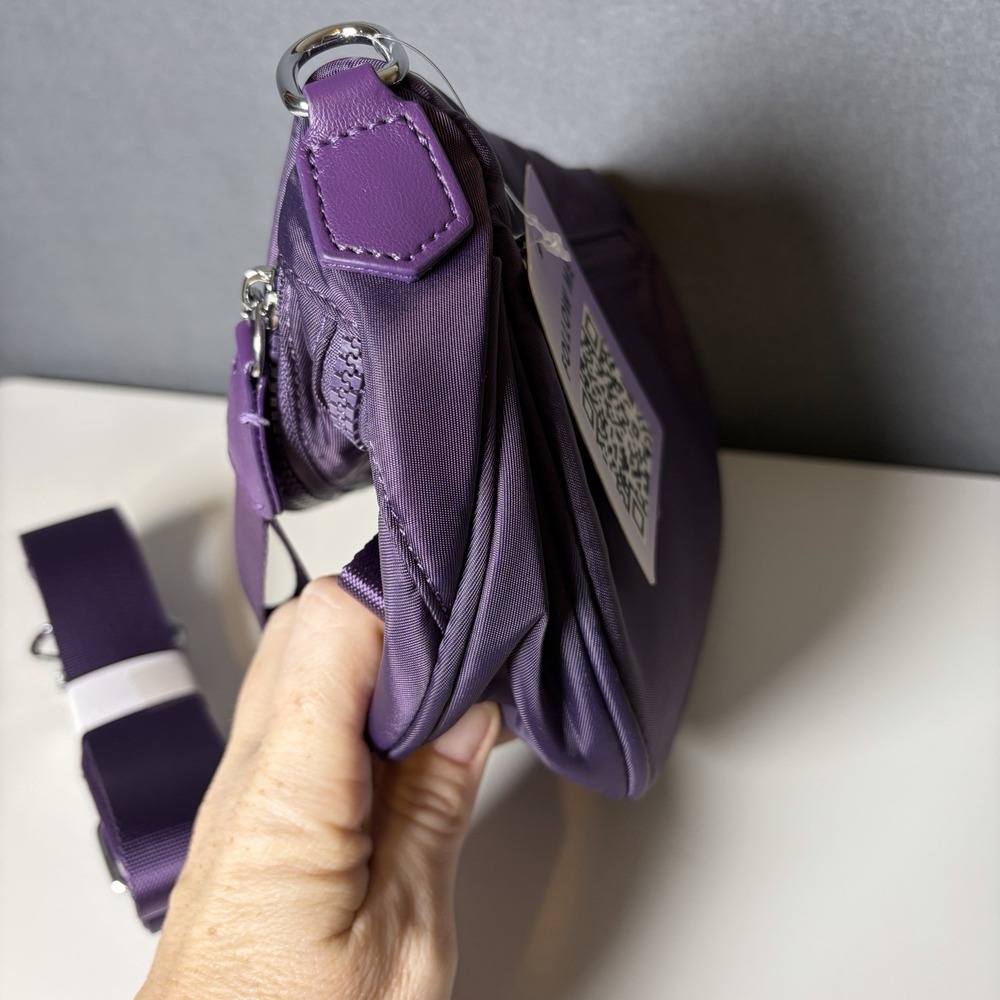 Iris & Rainbow Mini Best Version Crossbody Bag Plum Purple Adjustable Strap NWT - Picture 4 of 11